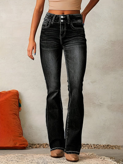Alma | Utsvängda Jeans Med Hög Midja