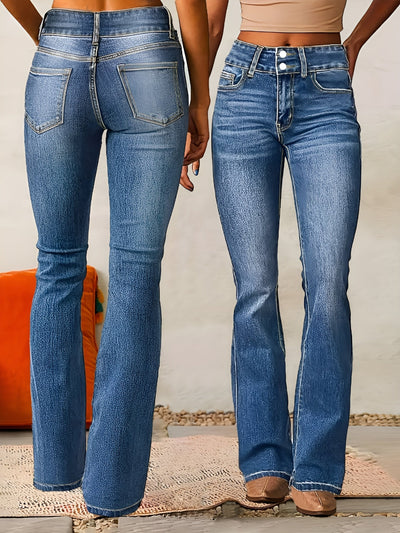 Alma | Utsvängda Jeans Med Hög Midja